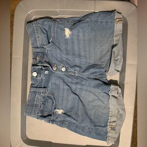 Distressed Denim Shorts